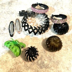Chic Black and Pink Hair Accessories Collection